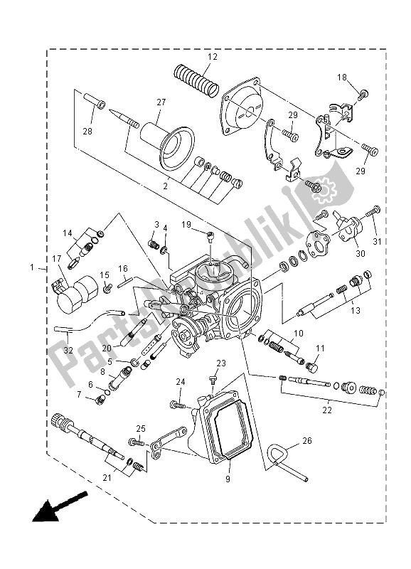 All parts for the Carburetor of the Yamaha XVS 125 Dragstar 2000