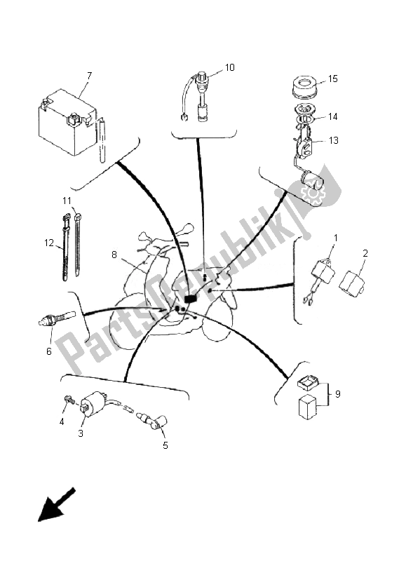 Toutes les pièces pour le électrique 2 du Yamaha CS 50 RR LC JOG 2007