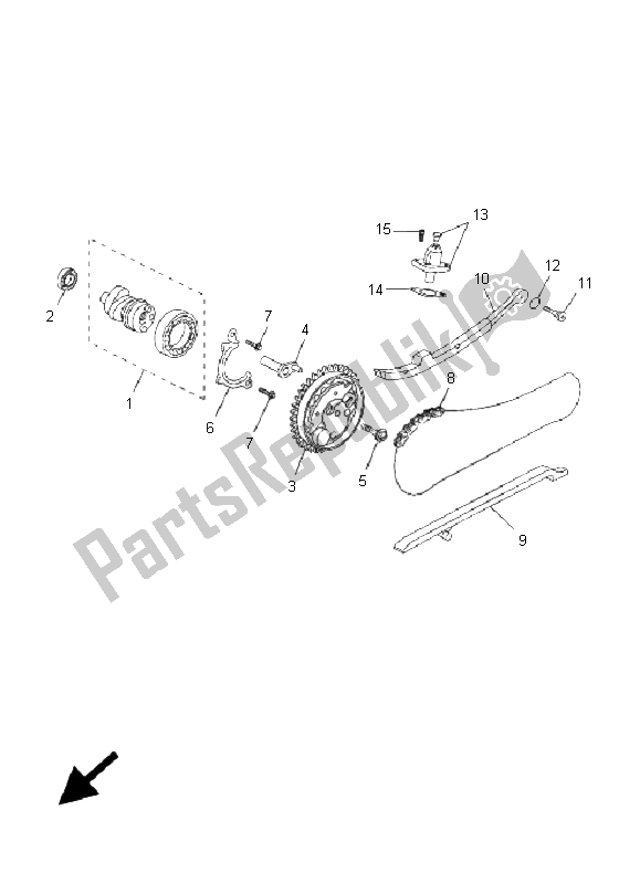 Tutte le parti per il Albero A Camme E Catena del Yamaha YP 125R X Maxi 2009