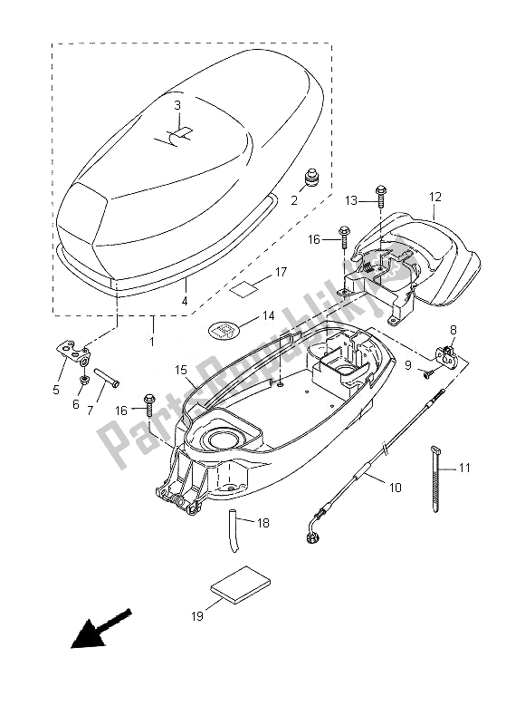 All parts for the Seat of the Yamaha CW 50L 2013