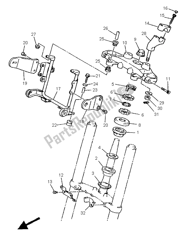 Toutes les pièces pour le Pilotage du Yamaha XJ 600N 1995