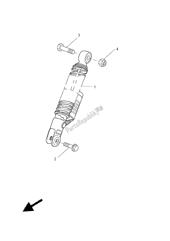 All parts for the Rear Suspension of the Yamaha CW 50L 2013