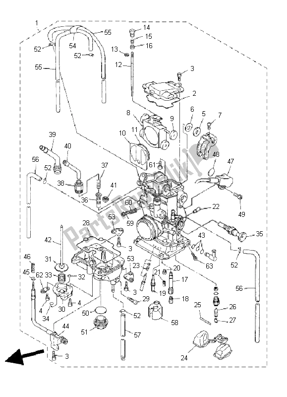 Todas las partes para Carburador de Yamaha YZ 250F 2011