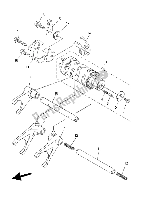 Toutes les pièces pour le Came Et Fourchette De Changement De Vitesse du Yamaha TDM 900A 2010