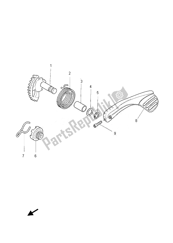 All parts for the Starter of the Yamaha YN 50E 2013