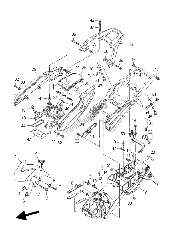 Toutes les pièces pour le Aile du Yamaha TDM 900 2008