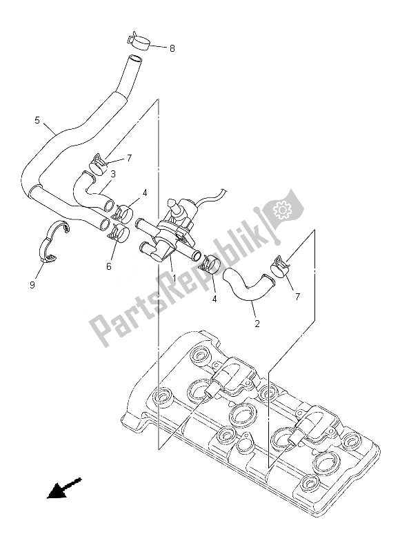 All parts for the Air Induction System of the Yamaha YZF R1 1000 2013