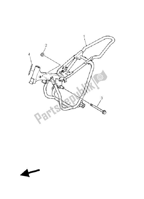 All parts for the Frame of the Yamaha PW 50 2011