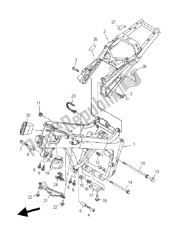 Tutte le parti per il Telaio del Yamaha TDM 900A 2010