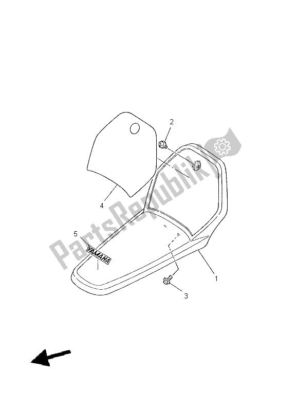 All parts for the Front Fender of the Yamaha PW 80 2004