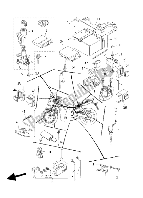 All parts for the Electrical 2 of the Yamaha FZ1 S Fazer 1000 2011