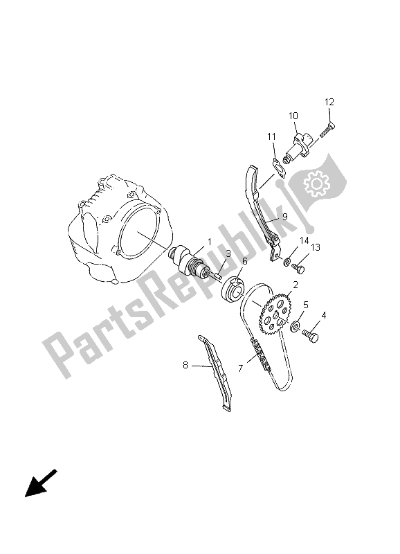 All parts for the Camshaft & Chain of the Yamaha TW 125 2001