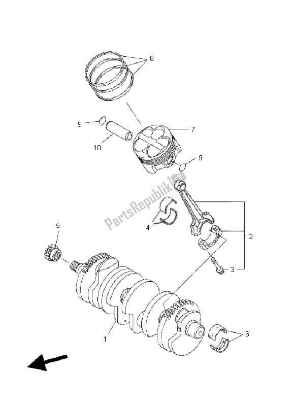 Tutte le parti per il Albero Motore E Pistone del Yamaha FZ1 S Fazer 1000 2007