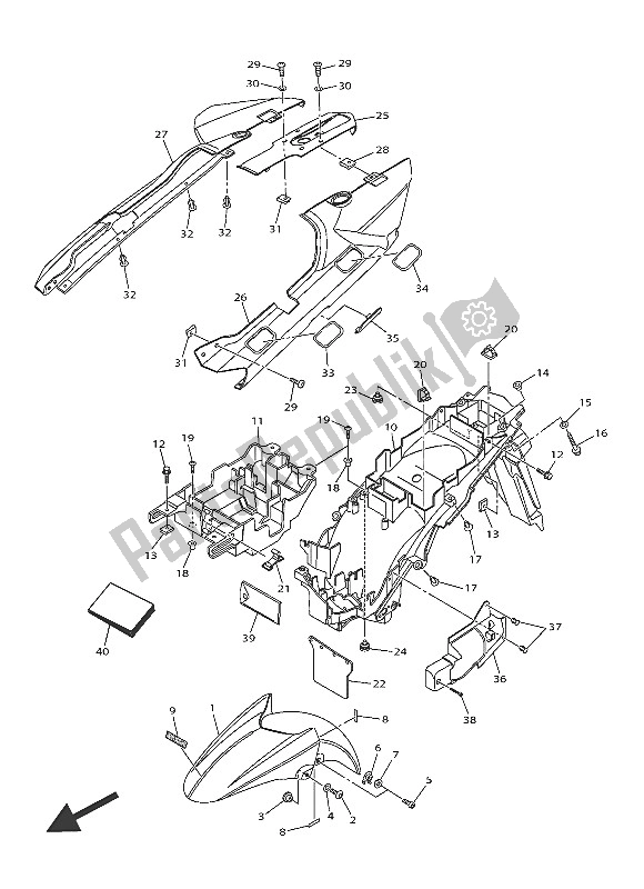 Todas las partes para Defensa de Yamaha FJR 1300A 2016