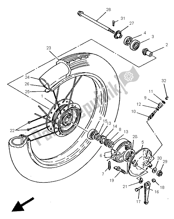 Todas las partes para Rueda Delantera de Yamaha RX 100 1996