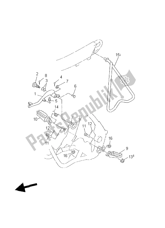 Todas las partes para Soporte Y Reposapiés de Yamaha YZ 426F 2002