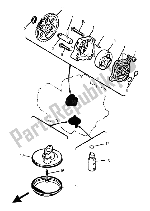 Tutte le parti per il Pompa Dell'olio del Yamaha XJ 600S Diversion 1996