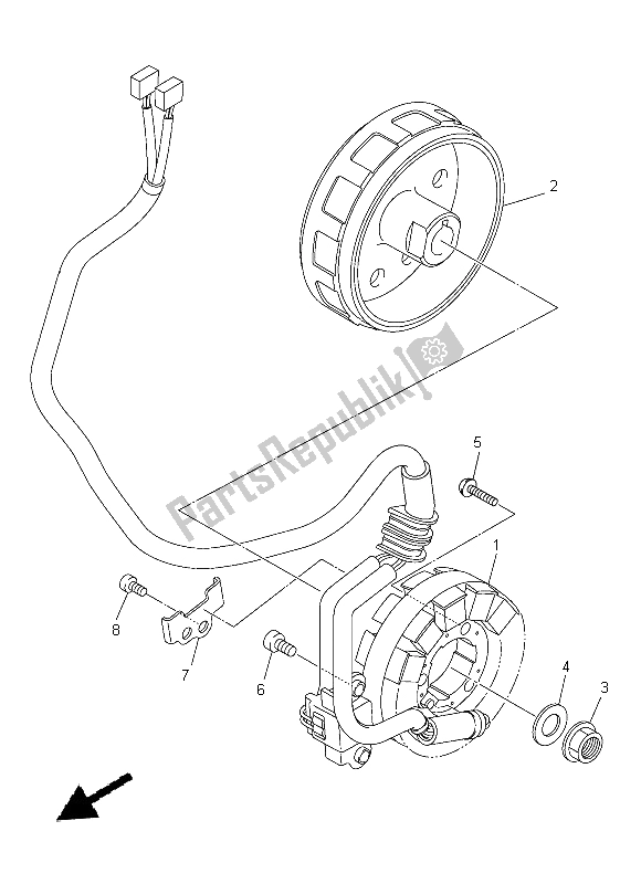 Wszystkie części do Generator Yamaha YZ 250F 2015