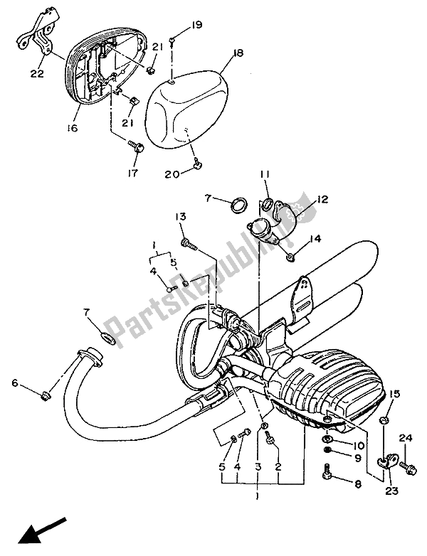 Todas las partes para Cansada de Yamaha XV 535 Virago 1990