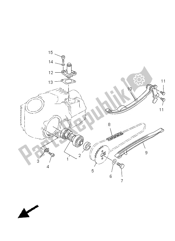 Todas las partes para árbol De Levas Y Cadena de Yamaha TT R 50E 2013