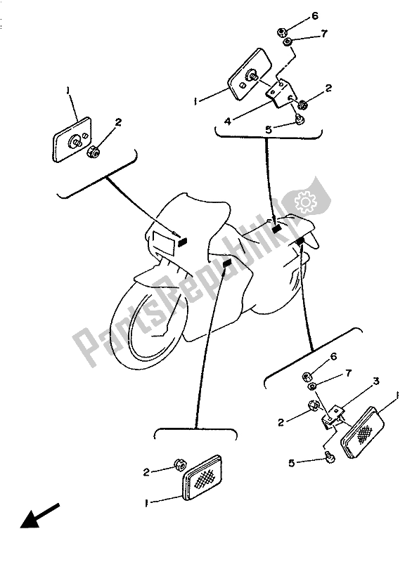 Toutes les pièces pour le Alternatif (électrique) (pour At) du Yamaha TZR 250 1987