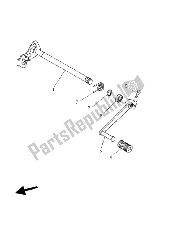 Tutte le parti per il Albero Del Cambio del Yamaha YFS 200 Blaster 2002