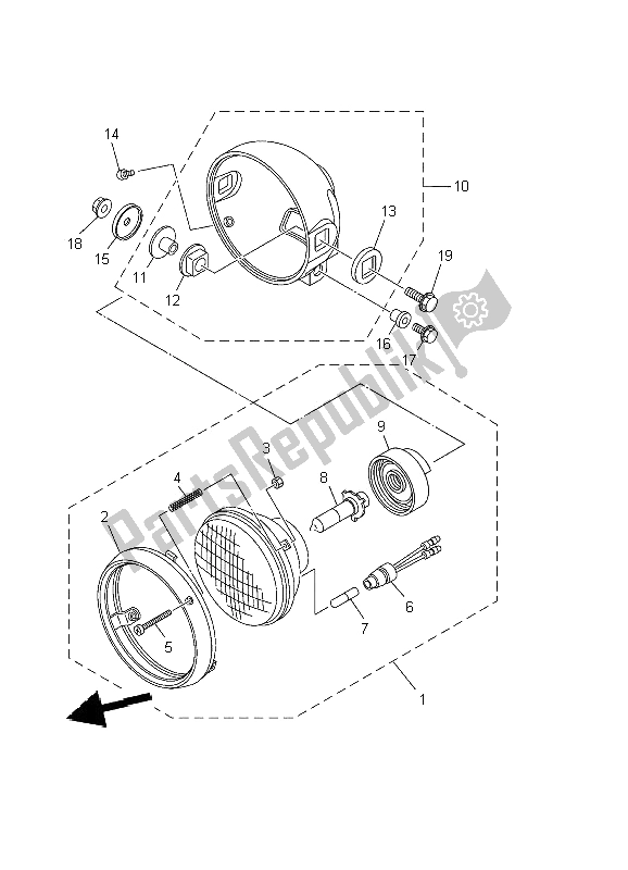 Tutte le parti per il Faro del Yamaha TW 125 2002