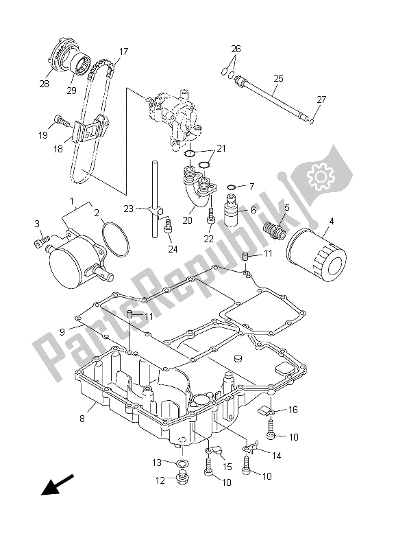 Tutte le parti per il Radiatore Dell'olio del Yamaha FJR 1300A 2003