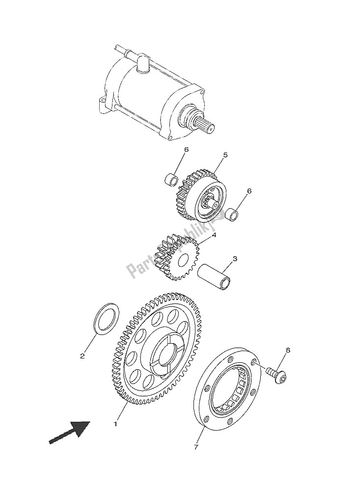 Toutes les pièces pour le Embrayage De Démarrage du Yamaha YXM 700E Viking EPS Camo 2016