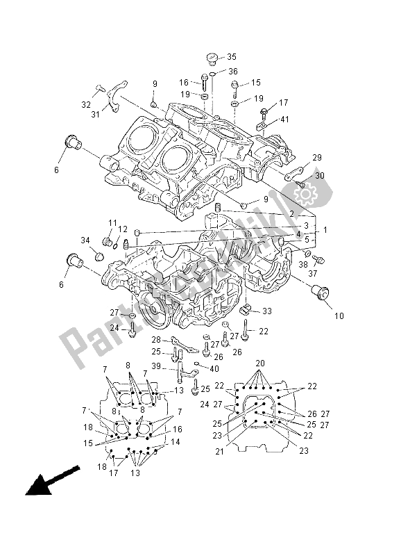 Todas las partes para Caja Del Cigüeñal de Yamaha XVZ 13 TF Royal Star Venture 1300 2000