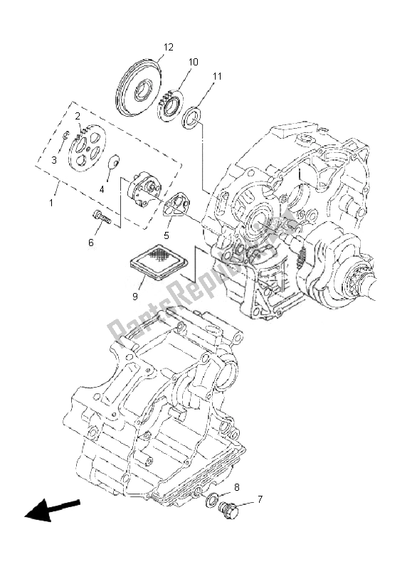 Todas as partes de Bomba De óleo do Yamaha TT R 125E SW LW 2007