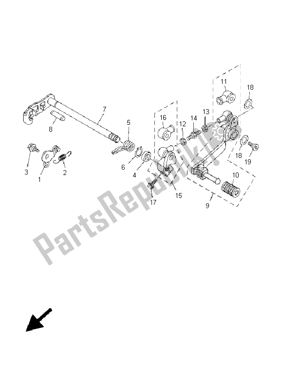 Tutte le parti per il Albero Del Cambio del Yamaha TT R 125E SW LW 2005