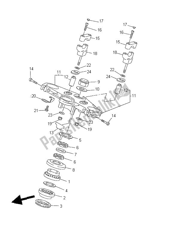 Wszystkie części do Sterowniczy Yamaha FZS 1000 Fazer 2002