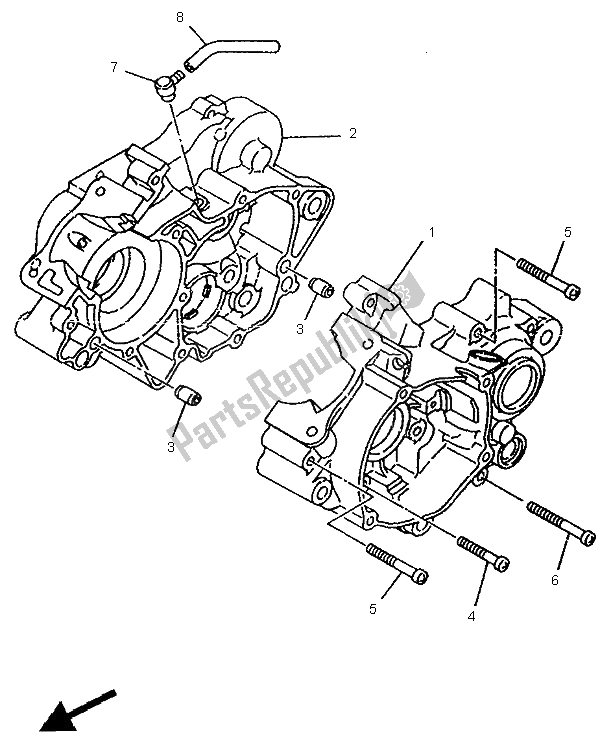 Toutes les pièces pour le Carter du Yamaha YZ 80 LW 1995