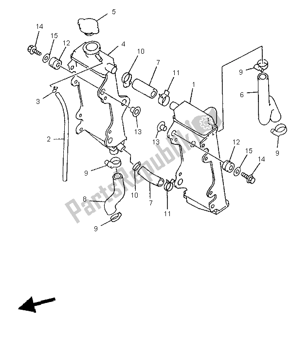 Toutes les pièces pour le Tuyau De Radiateur du Yamaha YZ 250 1996