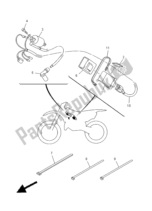 Todas las partes para Eléctrico 1 de Yamaha YZ 125 2000