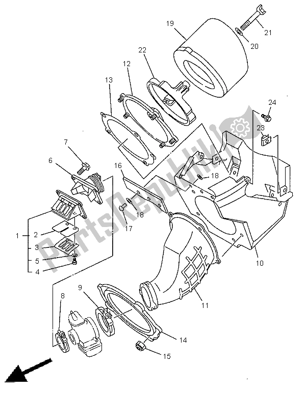 Tutte le parti per il Presa del Yamaha YZ 125 1999