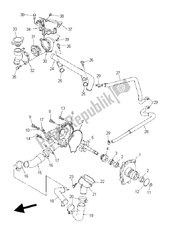 Todas las partes para Bomba De Agua de Yamaha FJR 1300 AS 2006