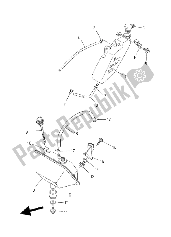 Toutes les pièces pour le Cuve à Mazout du Yamaha YFM 660R 2005