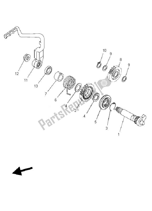 Tutte le parti per il Antipasto del Yamaha TT R 125 SW LW 2010