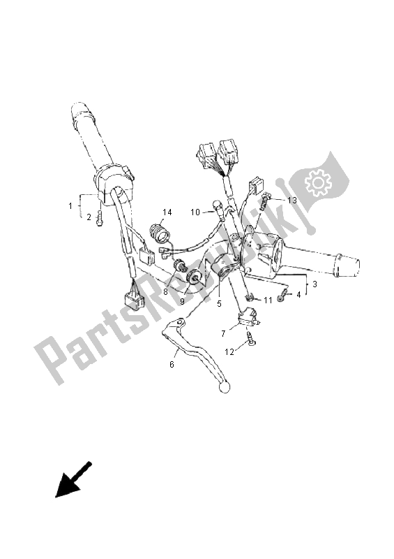 All parts for the Handle Switch & Lever of the Yamaha XJ 900S Diversion 2001