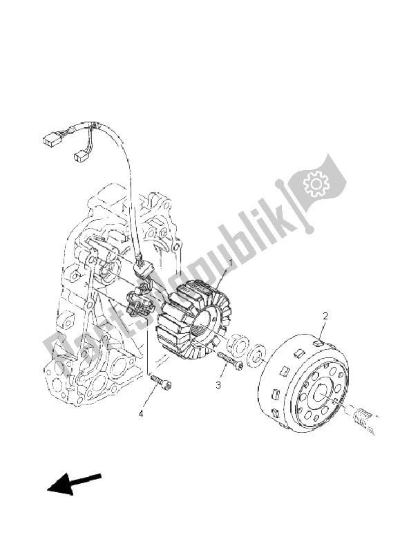 All parts for the Generator of the Yamaha YP 400 Majesty 2011