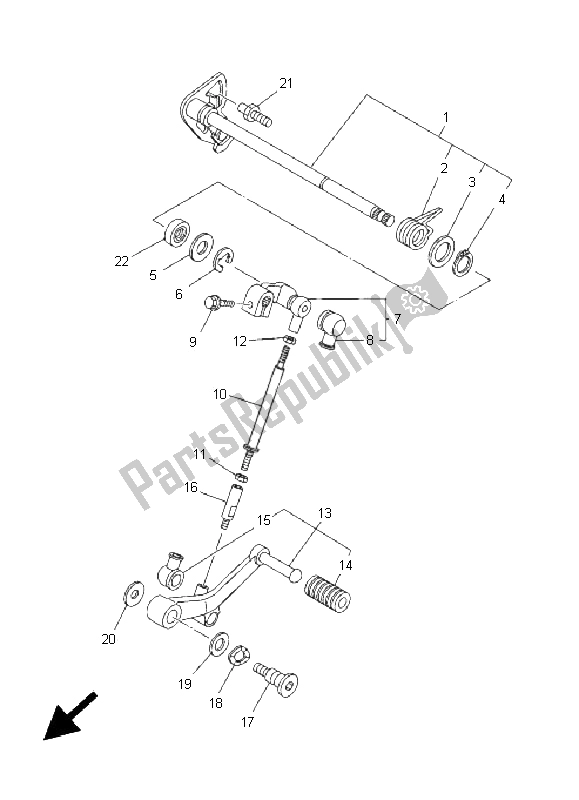 Todas las partes para Eje De Cambio de Yamaha TDM 900 2005