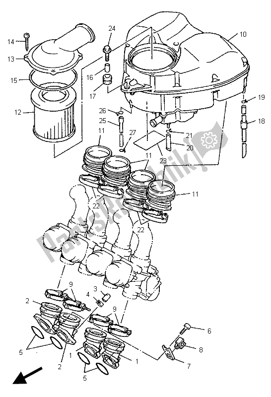 Wszystkie części do Wlot Yamaha XJ 900S Diversion 1995