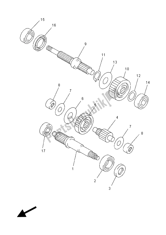 All parts for the Transmission of the Yamaha YP 250 RA X MAX 2012