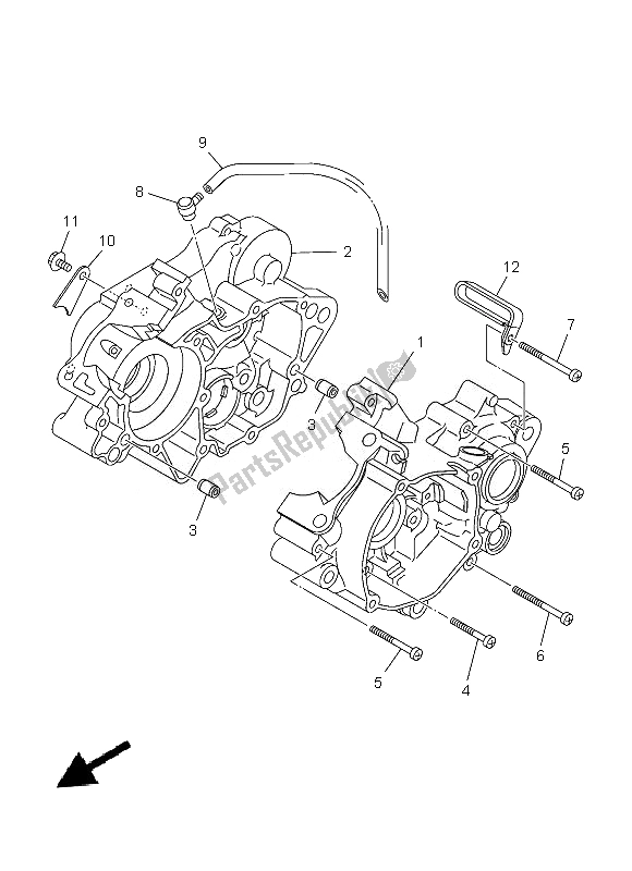 Tutte le parti per il Carter del Yamaha YZ 85 LW 2013