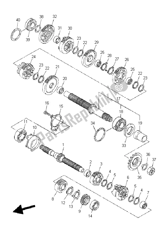 Tutte le parti per il Trasmissione del Yamaha FZ1 SA Fazer 1000 2010