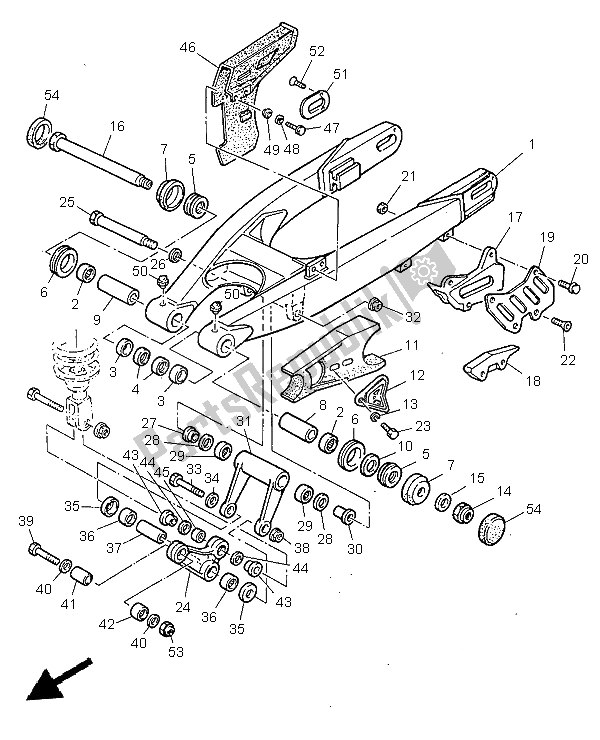 Todas las partes para Brazo Trasero de Yamaha TT 600R 1997