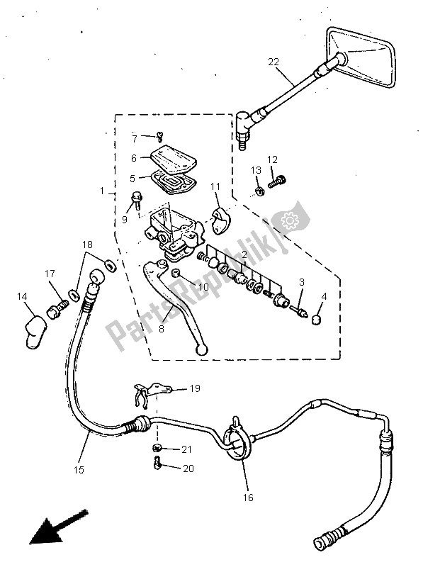 Todas las partes para Cilindro Maestro Delantero 2 de Yamaha V MAX 12 1200 1996