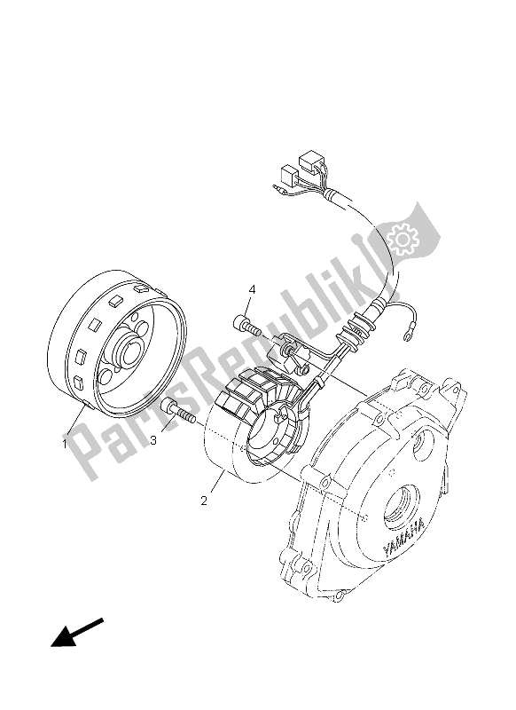 All parts for the Generator of the Yamaha YBR 125 ED 2012